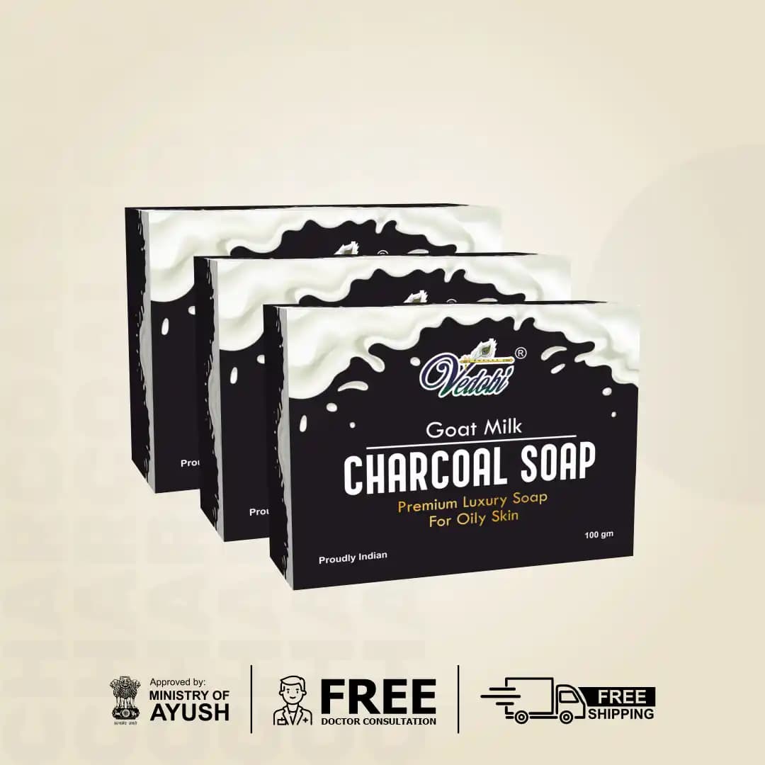 Payas-Goat milk Charcoal Soap for Oily Skin (Pack of 3) — view 4