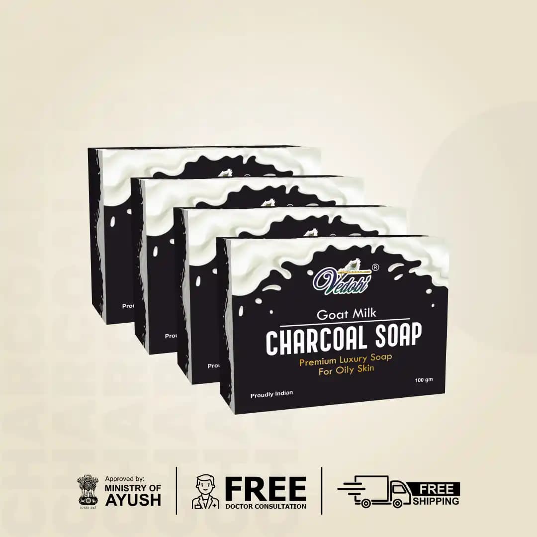 Payas-Goat milk Charcoal Soap for Oily Skin (Pack of 4) — view 4
