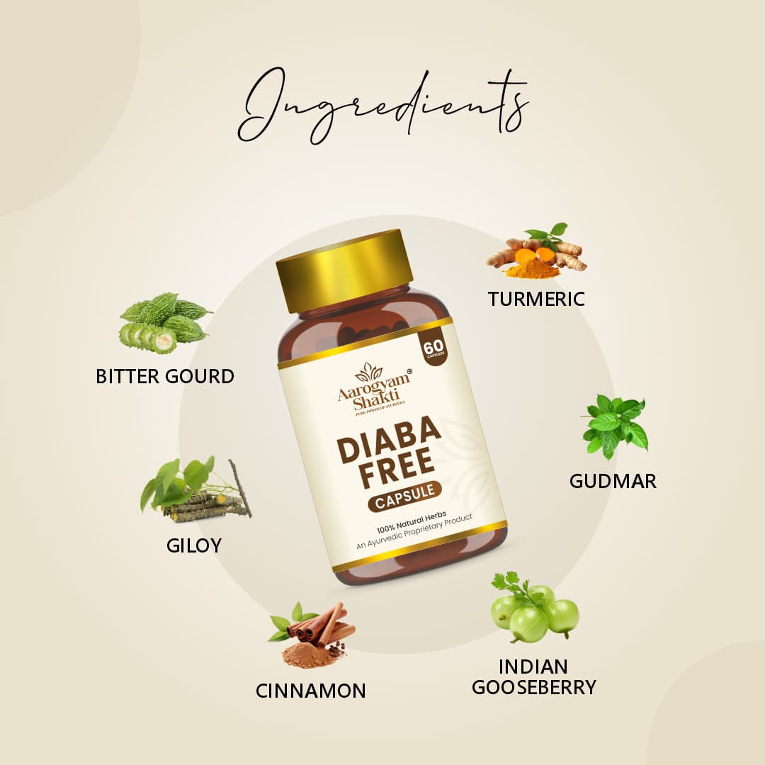 Vedobi Diaba Free Capsule (Ayurvedic Herbal Supplement for Daily Wellness) — view 6