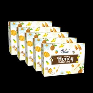 Payas-Goat Milk with Honey Butter Soap for Dry Skin (Pack of 5)