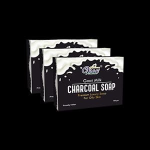 Payas-Goat milk Charcoal Soap for Oily Skin (Pack of 3)