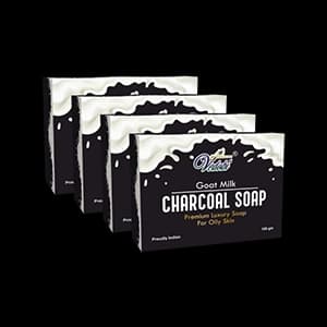 Payas-Goat milk Charcoal Soap for Oily Skin (Pack of 4)