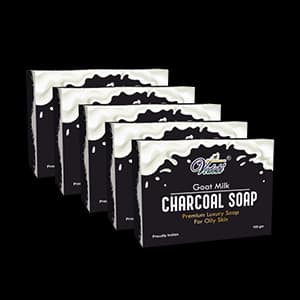 Payas-Goat milk Charcoal Soap for Oily Skin (Pack of 5)